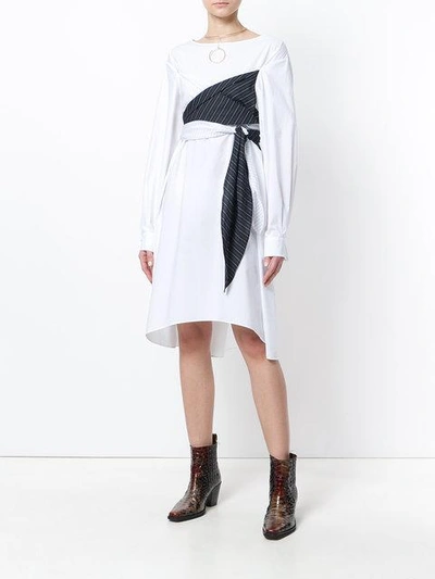 wrap and tie front shirt dress