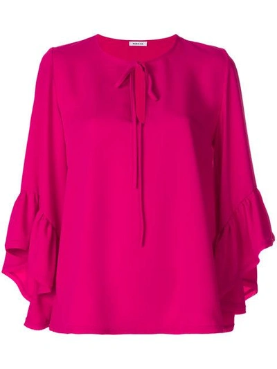 Shop P.a.r.o.s.h . Ruffled Sleeves Blouse - Pink