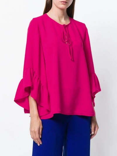 Shop P.a.r.o.s.h . Ruffled Sleeves Blouse - Pink