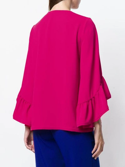 Shop P.a.r.o.s.h . Ruffled Sleeves Blouse - Pink