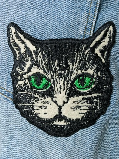 Shop Gucci Cat Print Shorts - Blue