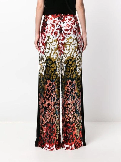 Shop Talbot Runhof Nila Embroidered Trousers In Black