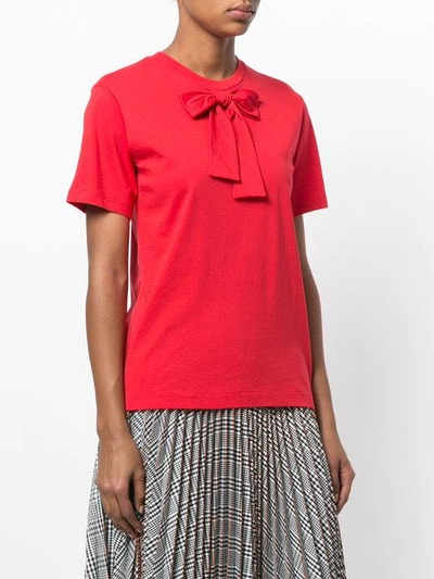 Shop Simone Rocha Bow Detail T In Red