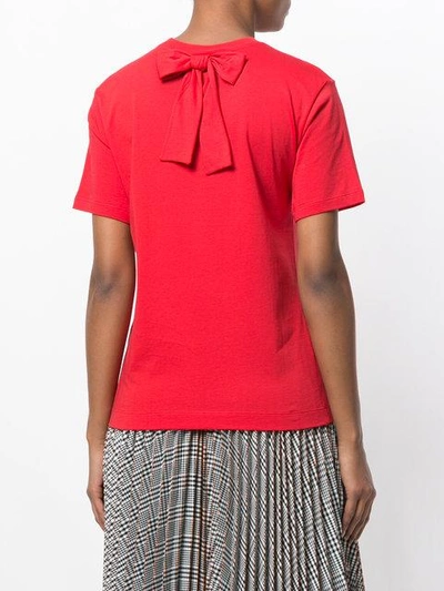 Shop Simone Rocha Bow Detail T In Red