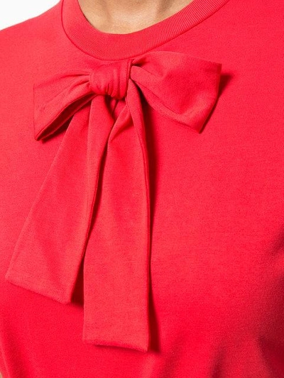 Shop Simone Rocha Bow Detail T In Red