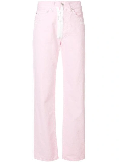 Shop Off-white Straight-leg Jeans In Pink