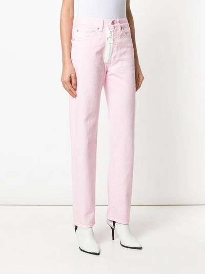 Shop Off-white Straight-leg Jeans In Pink