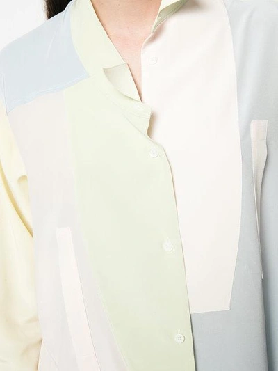 Shop Loewe Asymmetric Oversized Shirt In Multicolour