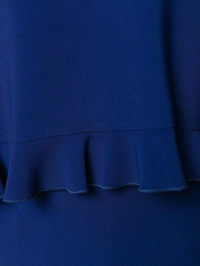 Shop Stella Mccartney Ruffle Trim Dress - Blue
