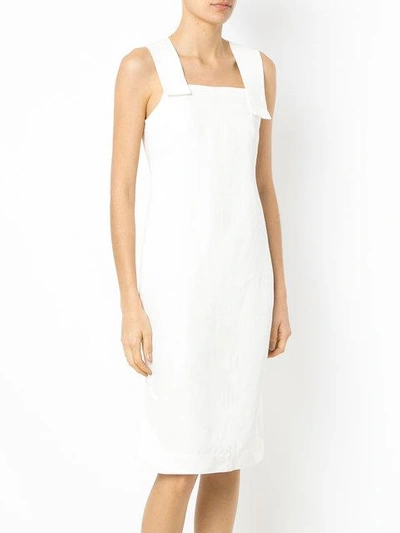 Shop Mara Mac Midi Straight Dress - White