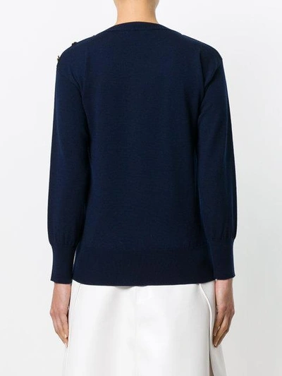 Shop Loewe Summer Love Sweater In Blue