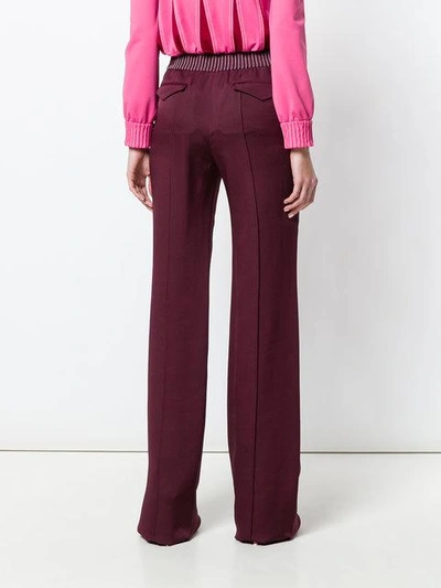 Shop Valentino Techno Stitch Palazzo Pants In Pink