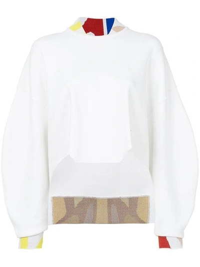 Shop Esteban Cortazar Teddy Sweater In White