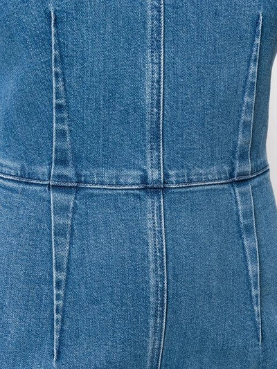 Shop Stella Mccartney Asymmetric Denim Playsuit In Blue