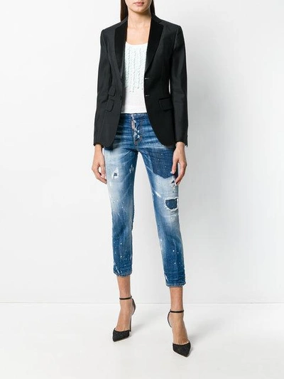 Shop Dsquared2 Boyfriend Jeans In Blue