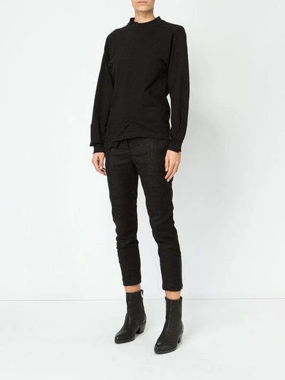 Shop Aganovich Reconstructed Long Sleeved T In Black