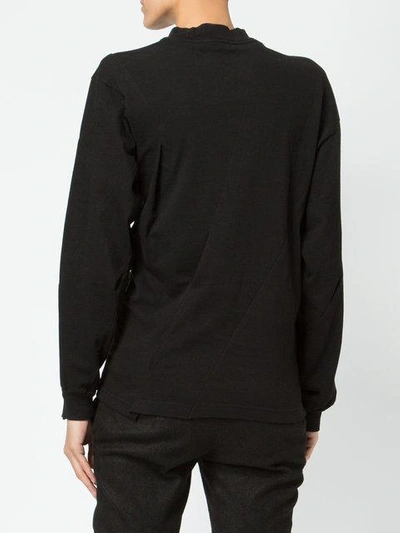 Shop Aganovich Reconstructed Long Sleeved T In Black
