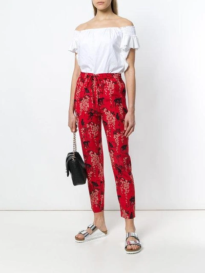Shop Red Valentino Ruffled Off The Shoulder Top