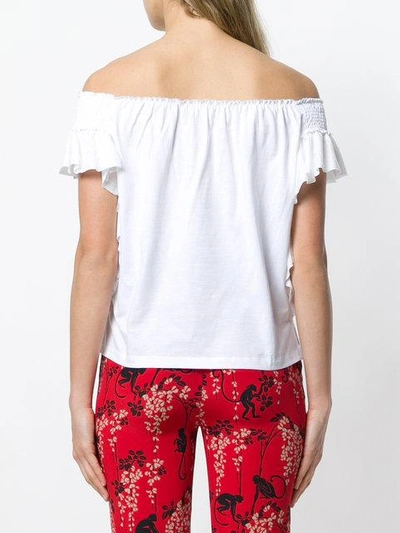 Shop Red Valentino Ruffled Off The Shoulder Top