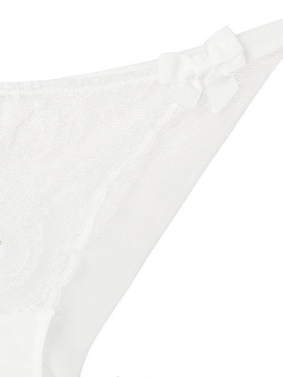 Shop Chantal Thomass Lace Bow Briefs - White