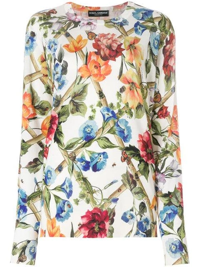 Shop Dolce & Gabbana Floral Print T-shirt - Multicolour