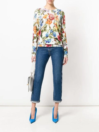 Shop Dolce & Gabbana Floral Print T-shirt - Multicolour