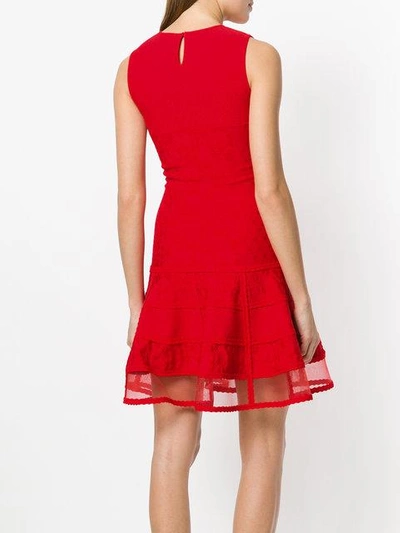Shop Alexander Mcqueen Sleeveless Knit Dress - Red