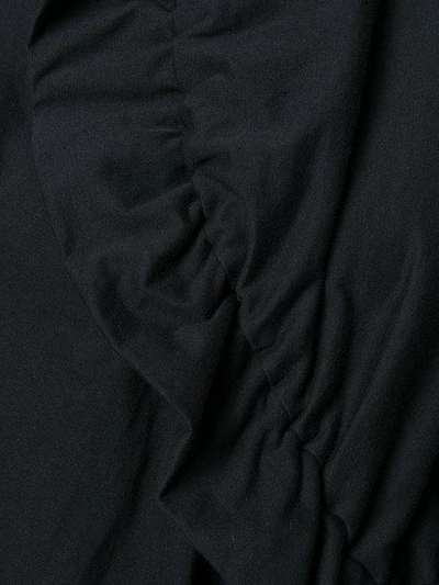 Shop Marni Draped Jersey Top In Black