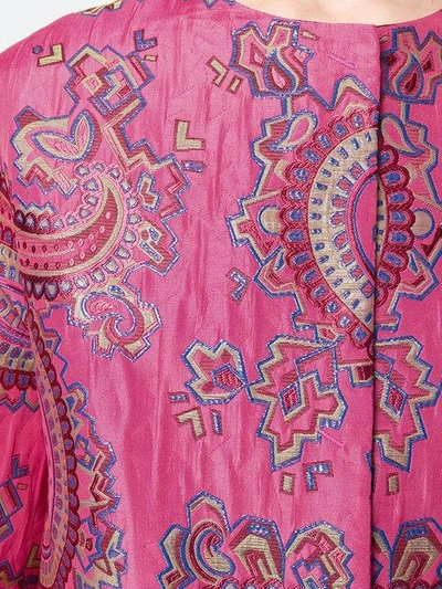 Shop Etro Paisley Print Coat - Pink