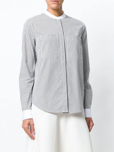 Shop Michael Michael Kors Oversized Striped Shirt In Green