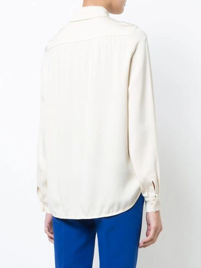 Shop Jw Anderson Swallow Embroidery Shirt In Neutrals