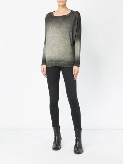 Shop Avant Toi Washed Effect Knitted Top In Green