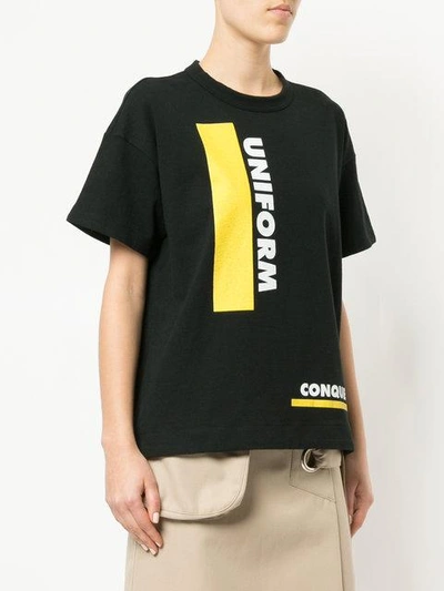 Shop Sacai Uniform T-shirt - Black