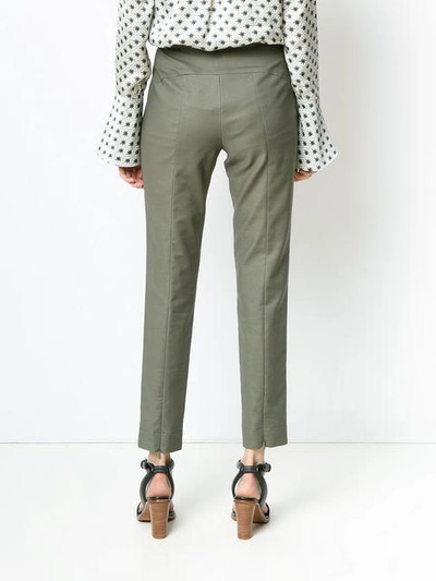 Shop Andrea Marques Skinny Trousers In Eucalipto