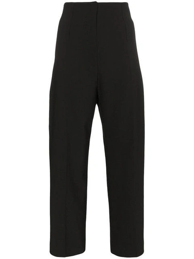 Shop Jacquemus Wool Le Pantalon Droit Trousers In Black