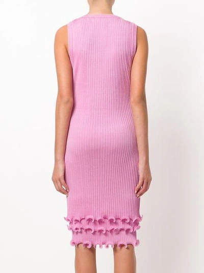 Shop Givenchy Frill-trim Fitted Dress In Pink