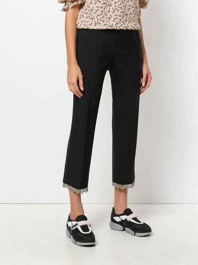 Shop Prada Cropped Tailored Trousers In F0bz9