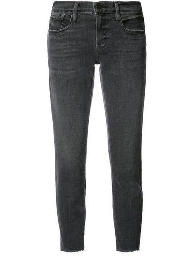 Shop Frame Le Garcon Jeans In Black