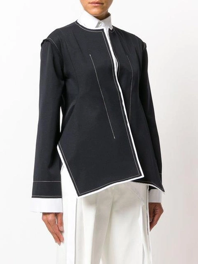 Shop Jil Sander Contrasting Stitch Jacket