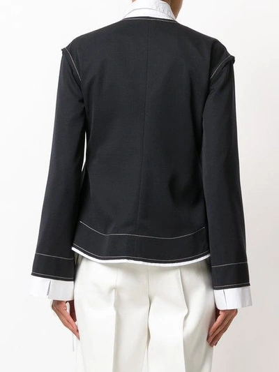 Shop Jil Sander Contrasting Stitch Jacket