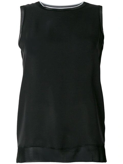 Shop Theory Round Neck Tank Top In Black