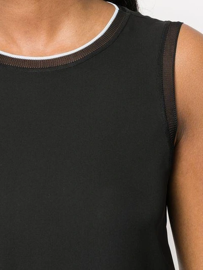 Shop Theory Round Neck Tank Top In Black
