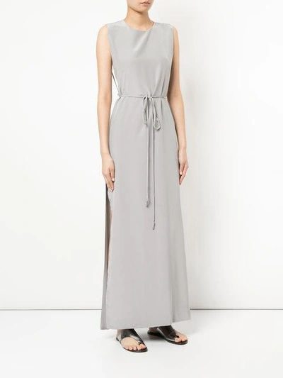 Shop Kacey Devlin Deconstructed Neck Tie Dress - Grey