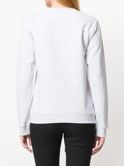 Shop Apc Logo Print Sweatshirt In Grey