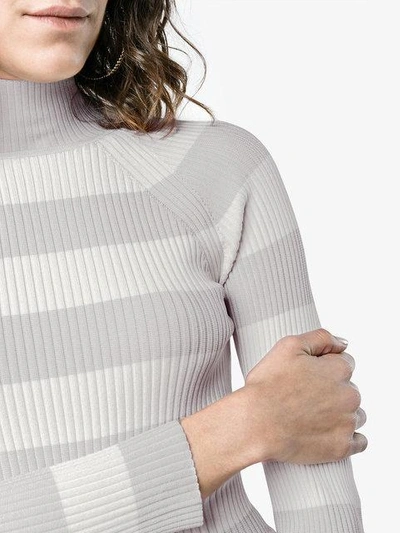 Shop Zimmermann Stripe Crop Turtleneck In White