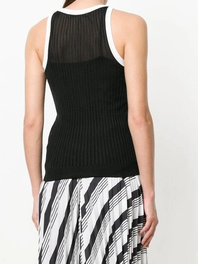 Shop Givenchy Ribbed Knit Vest Top In Black