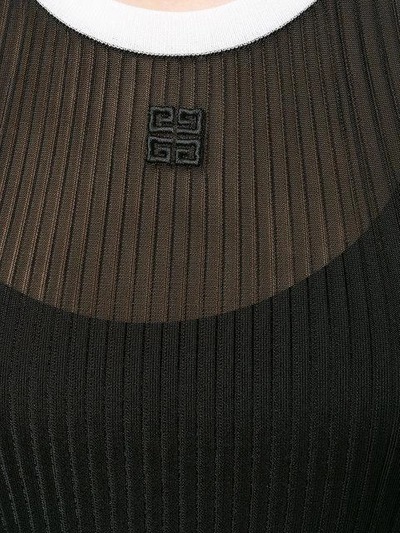 Shop Givenchy Ribbed Knit Vest Top In Black
