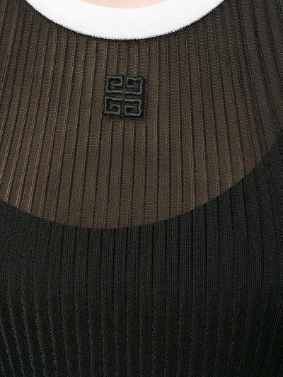 Givenchy Ribbed Knit Vest Top In Black