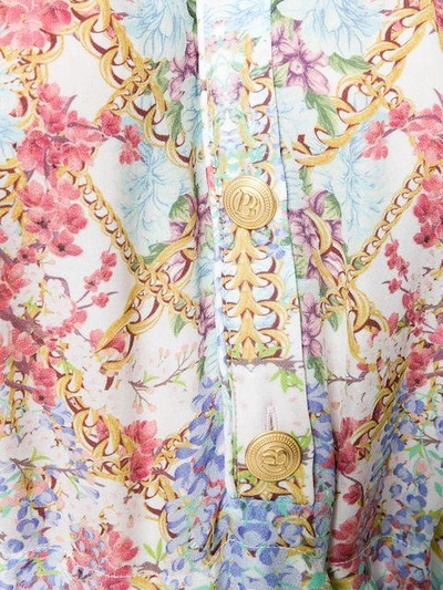 Shop Pierre Balmain Abstract Print Maxi Dress In Multicolour