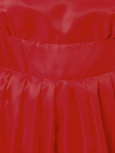 Shop Rochas Flared Floor Length Gown In Red